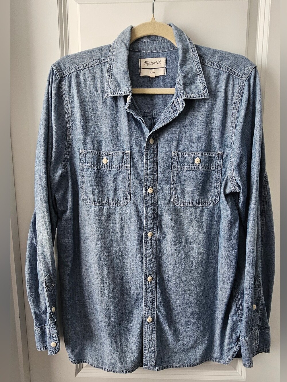 Madewell Men's Light Denim Chambray Button-Down Shirt